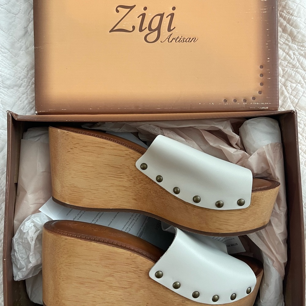 Ziggy Artisan White leather shoes